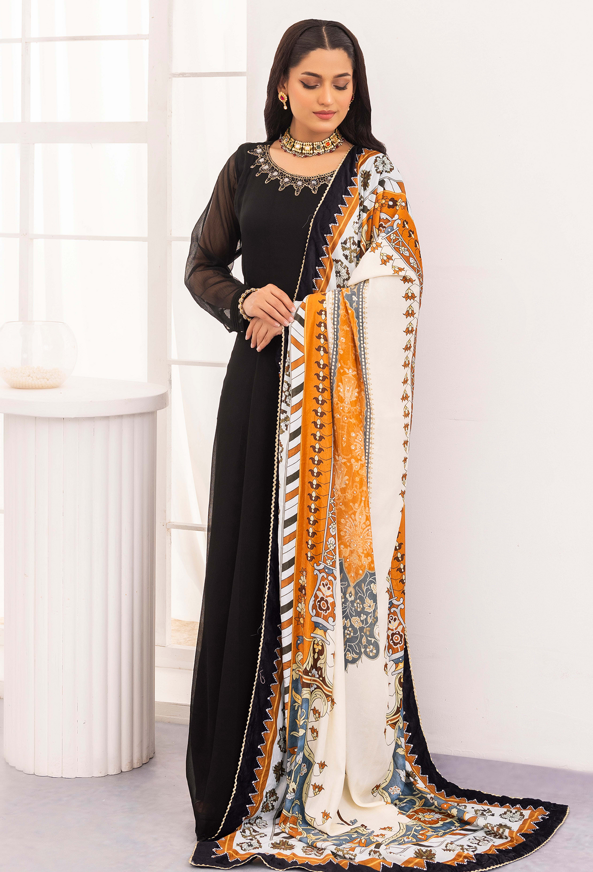 Adan's Libas - Adan's Velvet- Shawl 5442