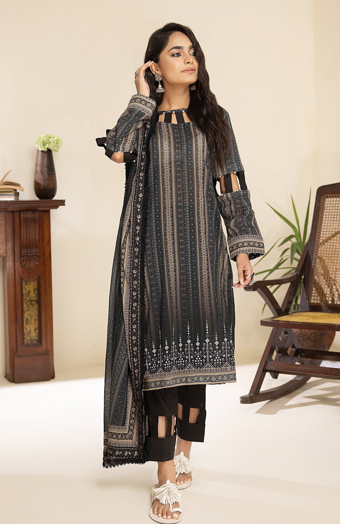 Alzohaib - 3-Piece Unstitched Digital Printed Lawn-CFD-23-11