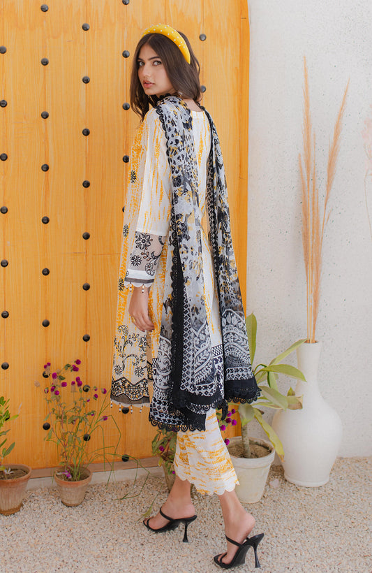 Alzohaib - 3-PIECE UNSTITCHED SUNSHINE PRINTKARI-SPK-23-06