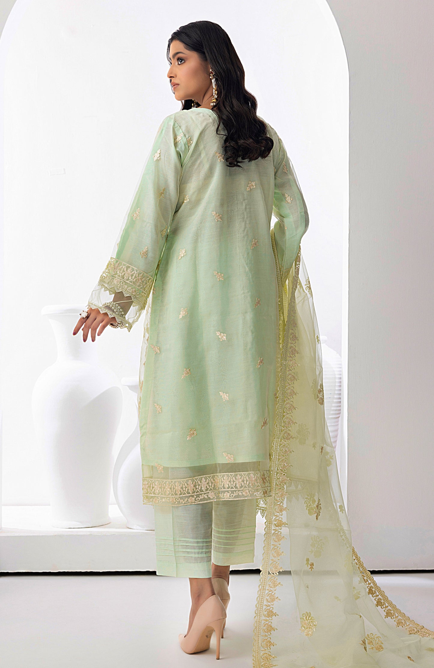 Alzohaib - 3 PC - STITCHED ORGANZA SERIES-AZP-23-06