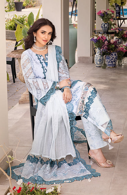 Alzohaib - 3 Piece Unstitched Luxury Embroidered Lawn-MLL-23-06