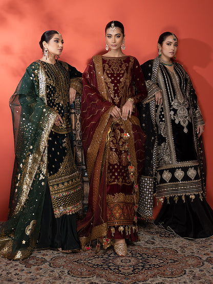 Binilyas - 6011 | 3 Piece Velvet Unstitched