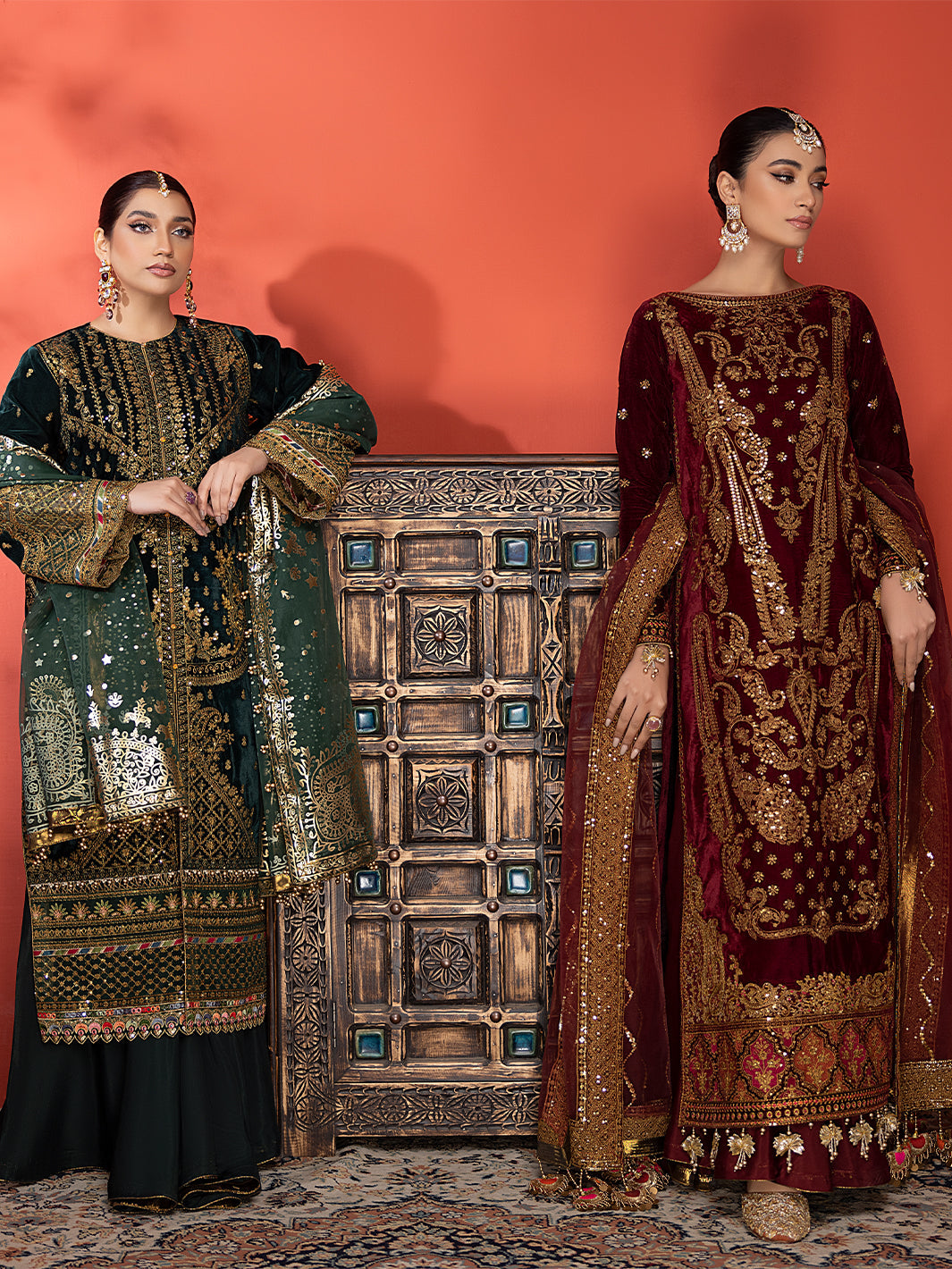 Binilyas - 6012 | 3 Piece Velvet Unstitched