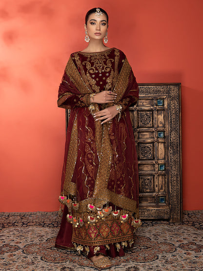 Binilyas - 6012 | 3 Piece Velvet Unstitched