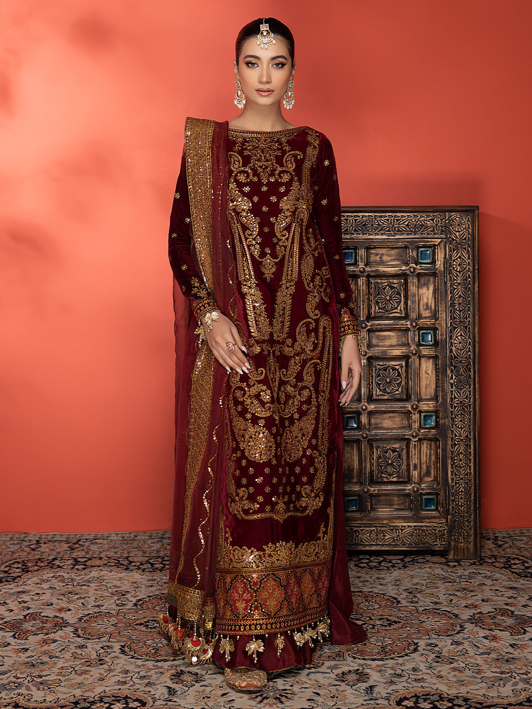 Binilyas - 6012 | 3 Piece Velvet Unstitched