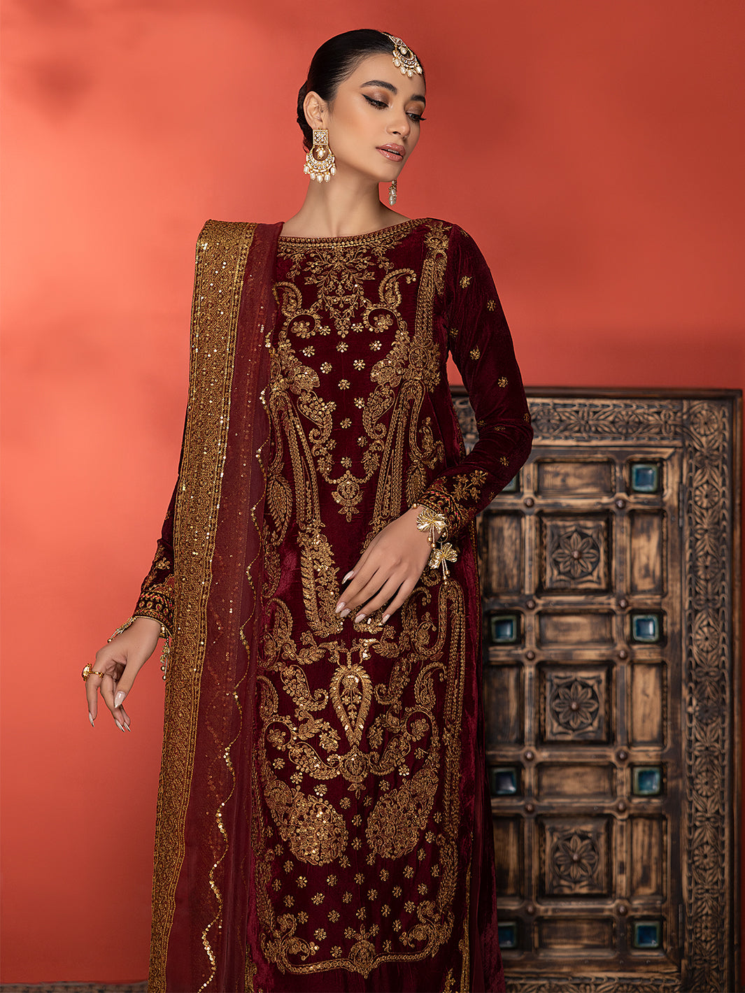 Binilyas - 6012 | 3 Piece Velvet Unstitched