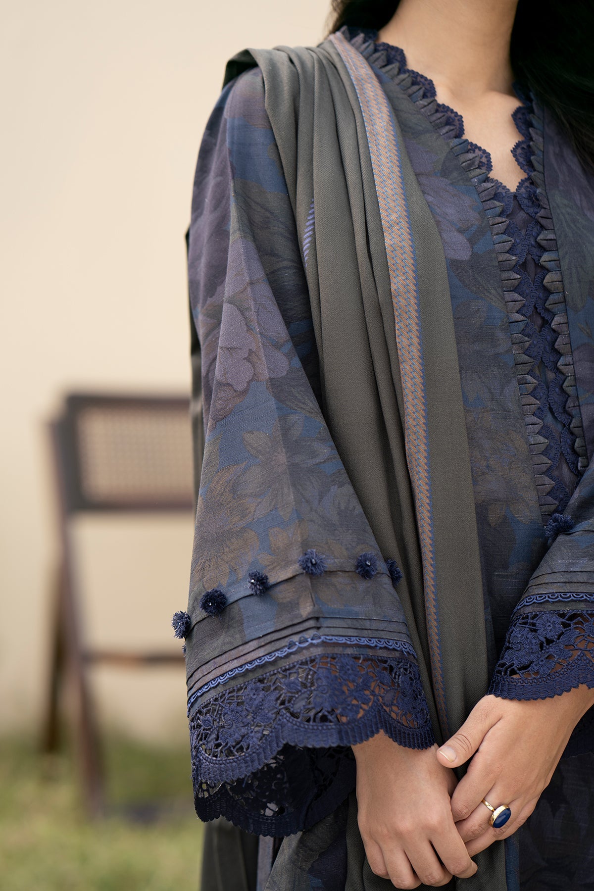 Baroque - DIGITAL PRINTED SLUB KHADDAR UF-489