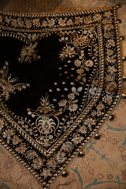 Baroque - EMBROIDERED VELVET SHAWL VS-24