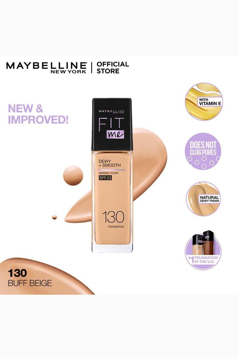 Fit Me! Dewy + Smooth Foundation - 130 Buff Beige