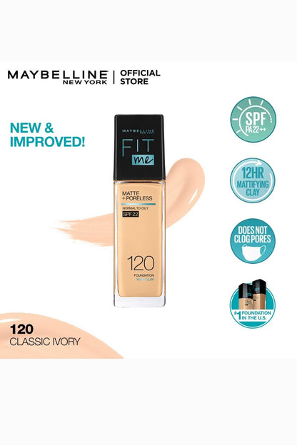 Fit Me! Matte & Poreless Foundation - 120 Classic Ivory