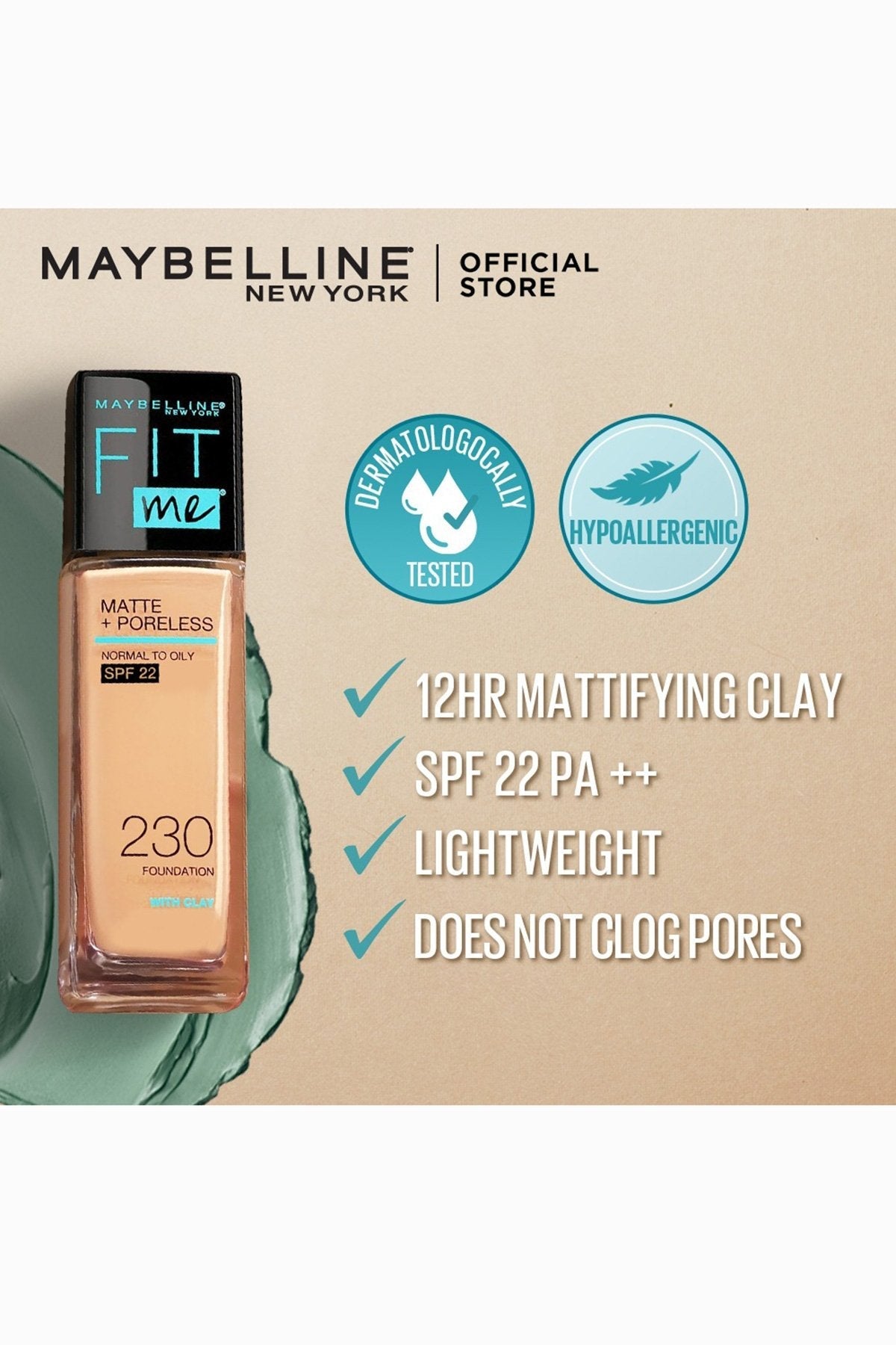 Fit Me! Matte & Poreless Foundation - 128 Warm Nude