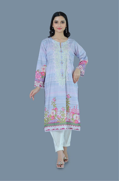 Bareeq Outfits - Pastel Maze Printed Lawn Shirt