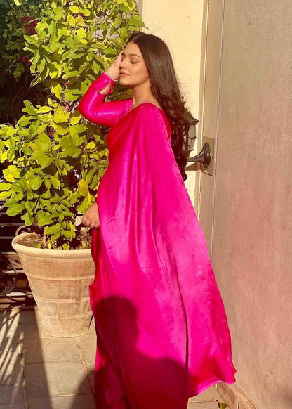 Sammy K - HOT PINK OMBRE SAREES