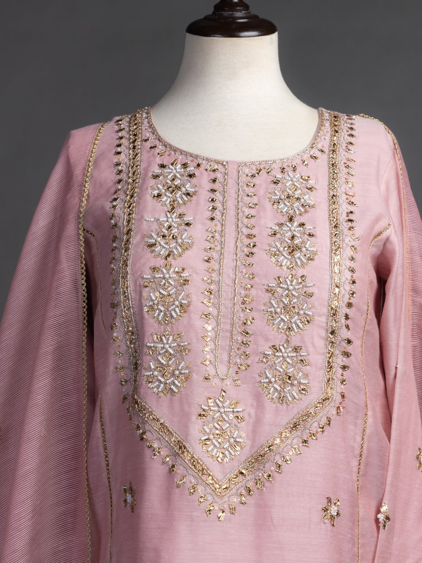 Eraj Hussain - Gotta Patti Pink - Stitched