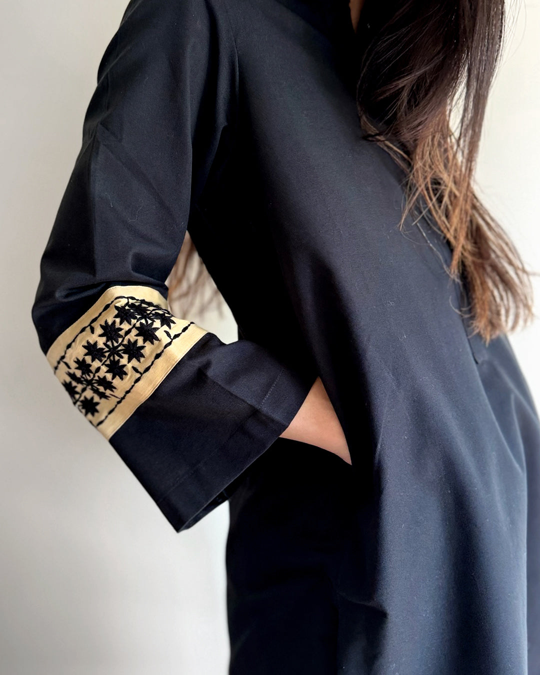 Ayesha Naveed - Black hand embroidered set