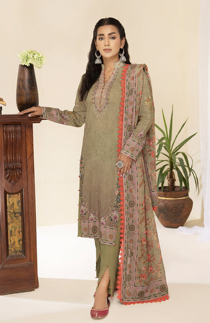 Alzohaib - 3-Piece Unstitched Digital Printed Lawn-CFD-23-12