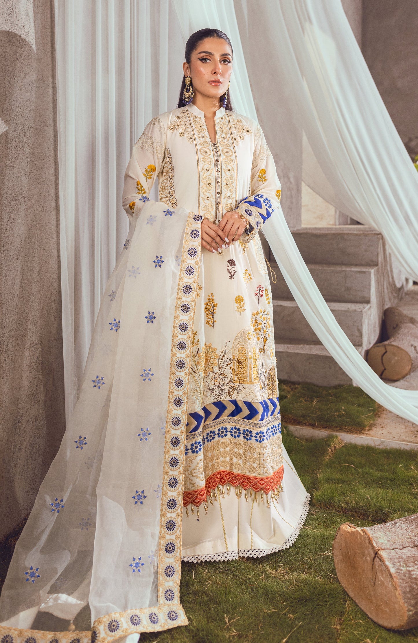 Alzohaib - 3 Piece Unstitched Luxury Embroidered Lawn-MLL-23-2-07