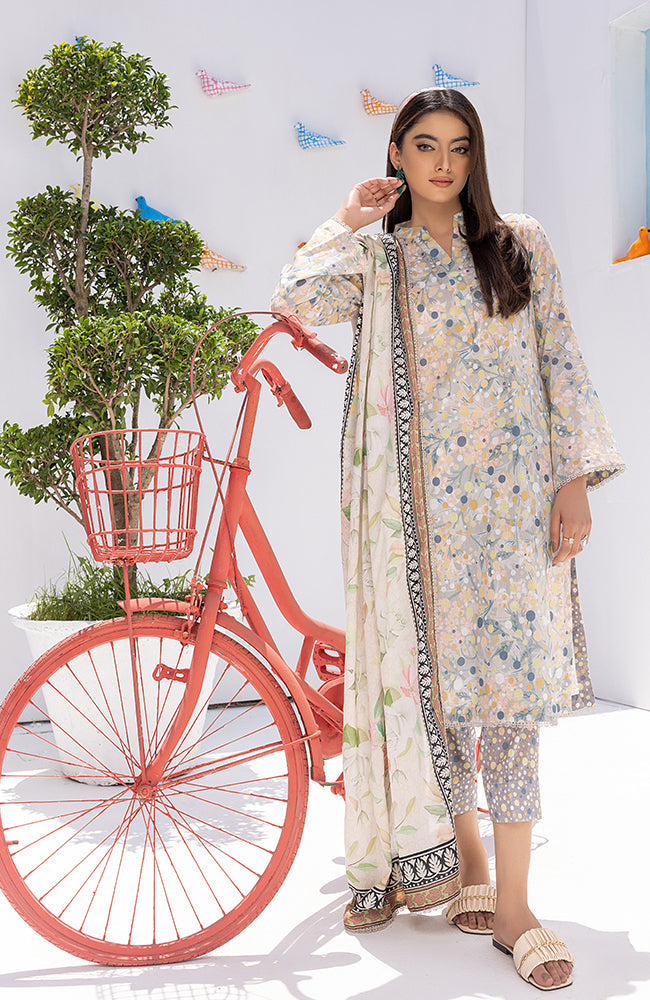 Alzohaib - 3 PIECE UNSTITCHED PRINTED LAWN-CPP-2-23-07