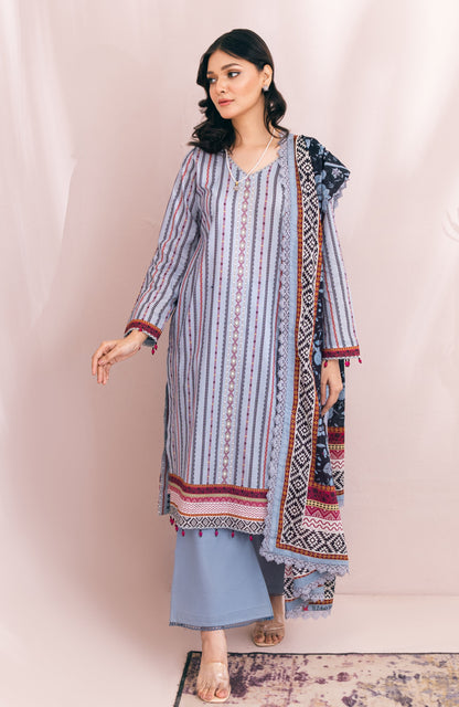 Alzohaib - 3-Piece Unstitched Digital Printed Cambric-MDP-23-07