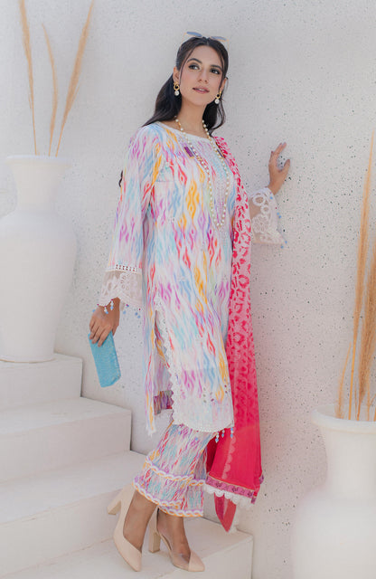 Alzohaib - 3-PIECE UNSTITCHED SUNSHINE PRINTKARI-SPK-23-07