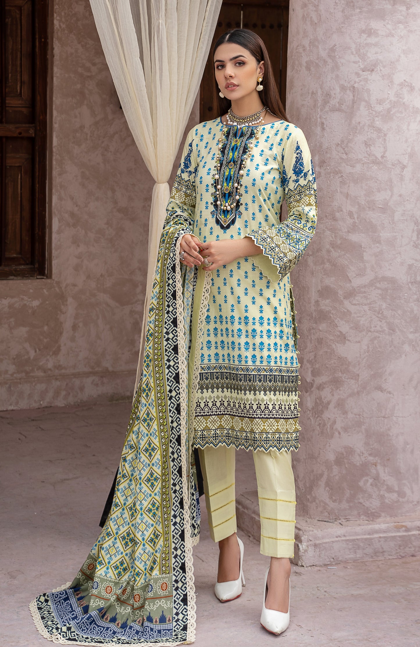 Alzohaib - 3-Piece Unstitched Digital Printed Cambric-MDP-2-23-07