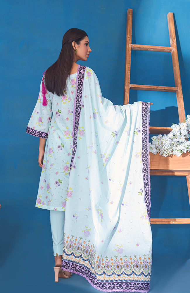 Alzohaib - 3 PIECE UNSTITCHED PRINTED LAWN-MSA-23-07