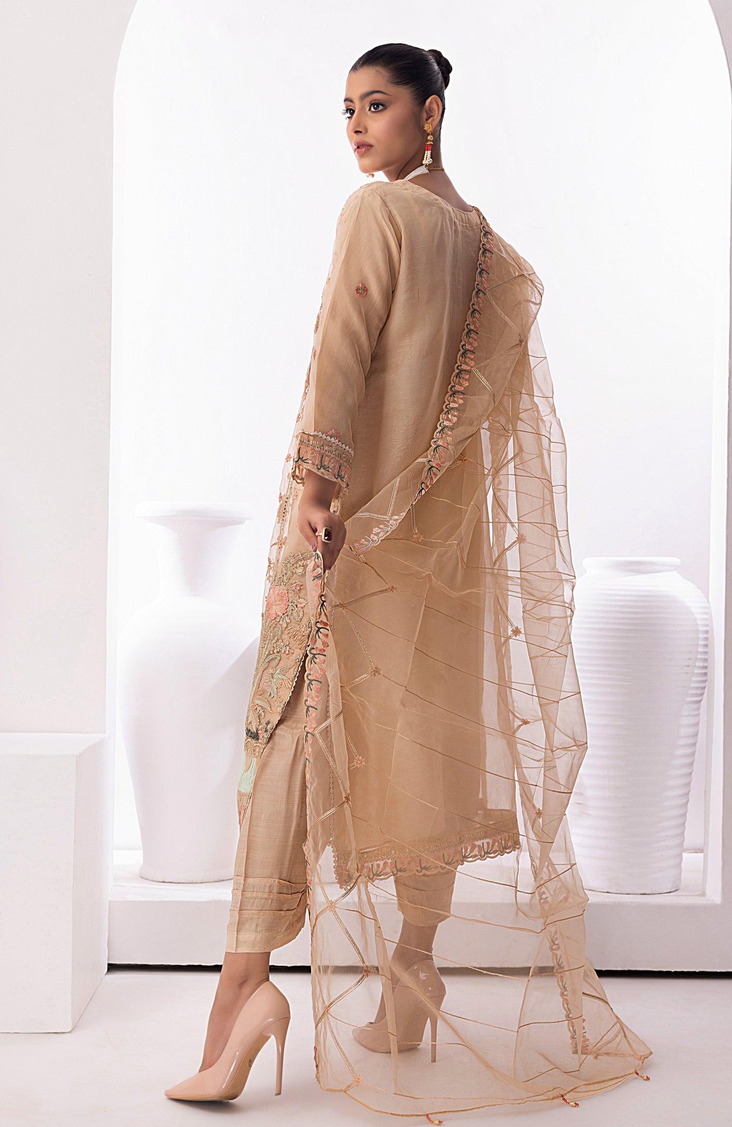 Alzohaib - 3 PC - STITCHED ORGANZA SERIES-AZP-23-07
