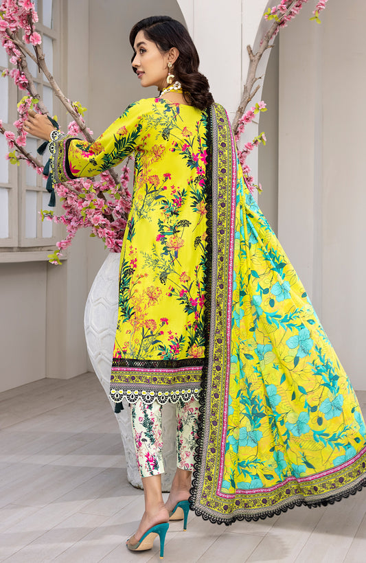 Alzohaib - 3-Piece Unstitched Digital Printed Cambric CPC-23-07