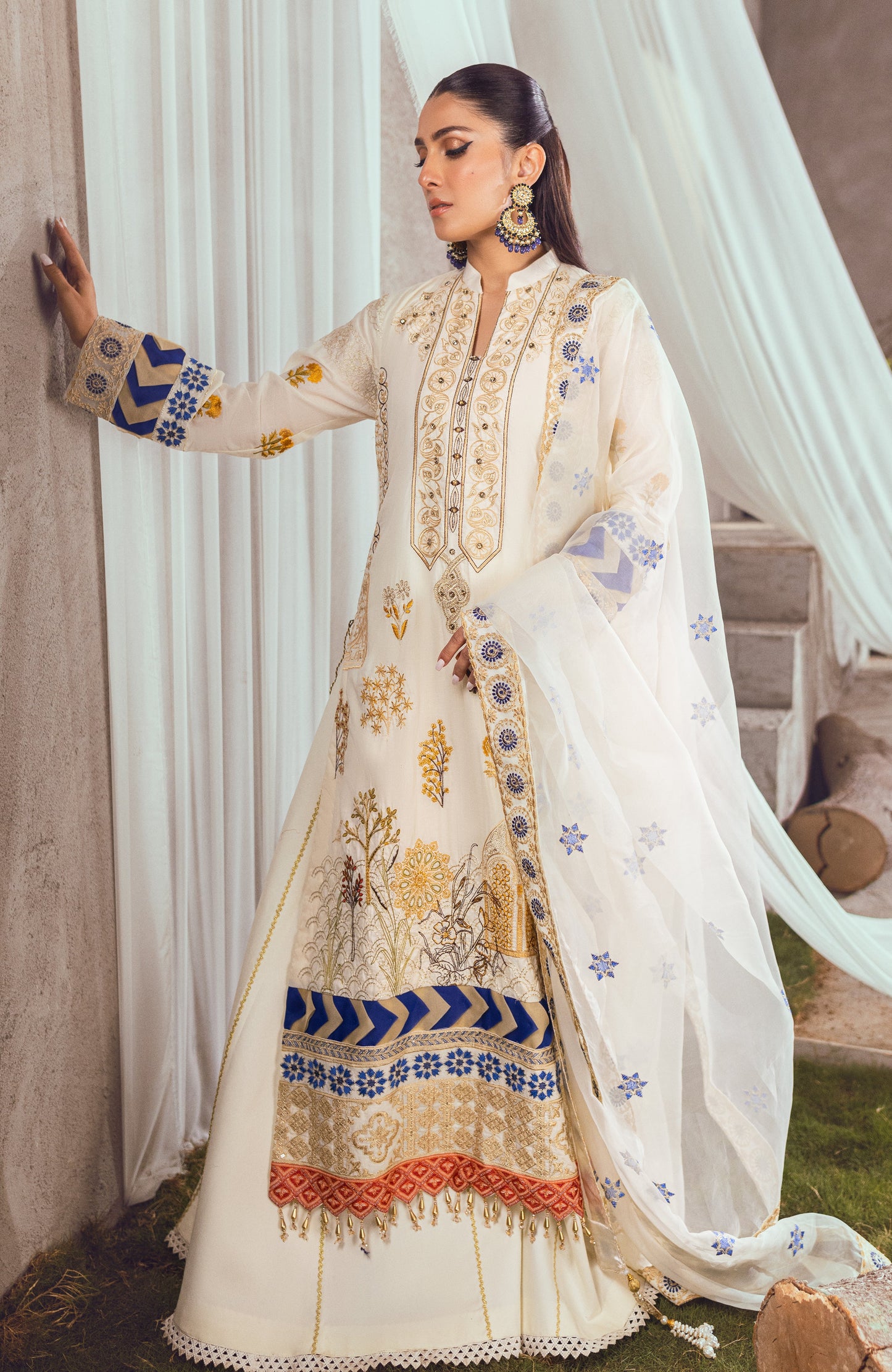 Alzohaib - 3 Piece Unstitched Luxury Embroidered Lawn-MLL-23-2-07