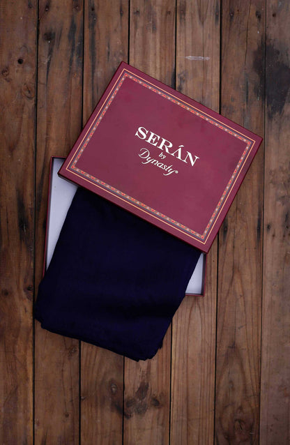 Seran - Wool Shawl - Blue