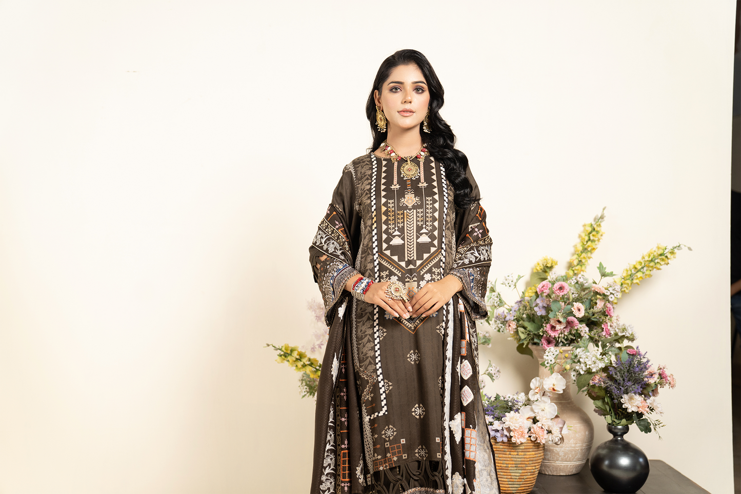 3PC Anarkali Digital Linen 71