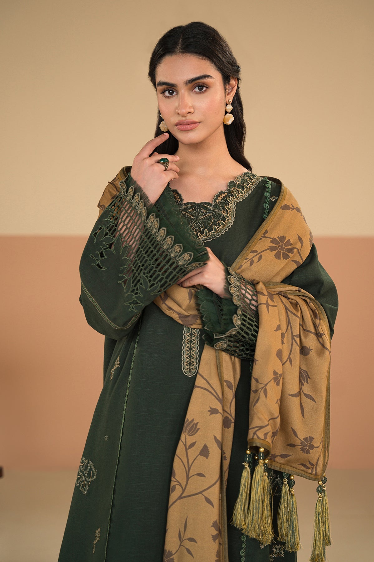 Baroque - EMBROIDERED SLUB KHADDAR UF-480