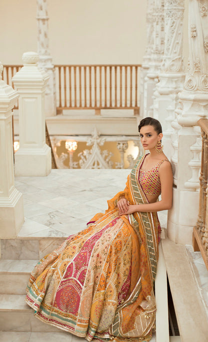 Woven Gota Choli Lehenga