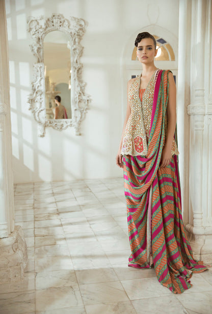 Charmeuse Printed Draped Saree