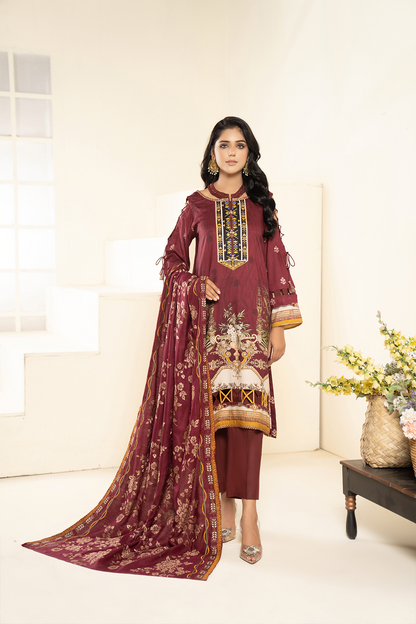 3PC Anarkali Digital Linen 72