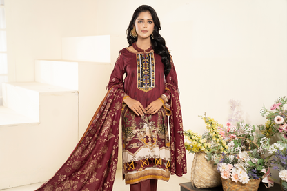 3PC Anarkali Digital Linen 72