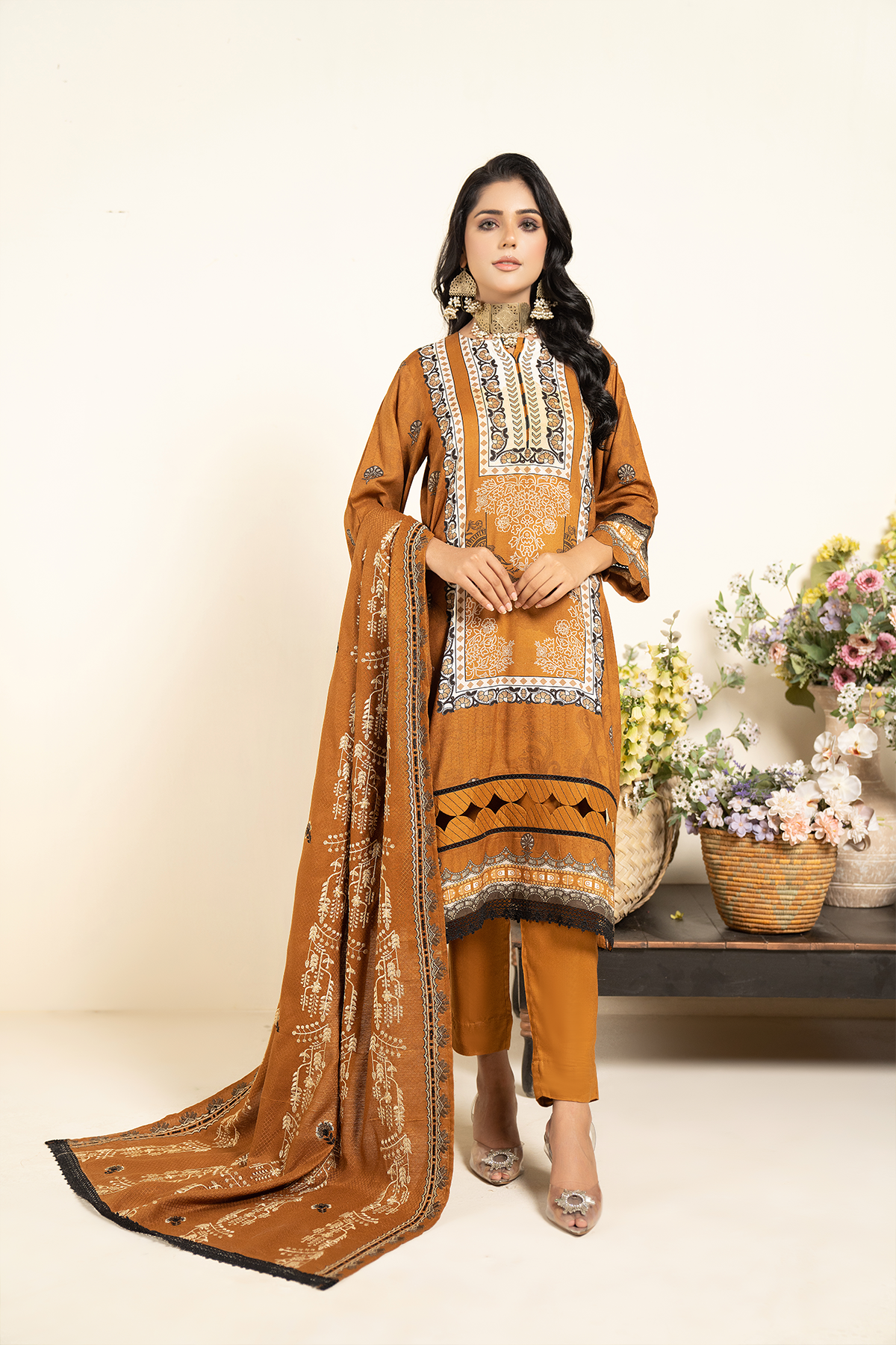 3PC Anarkali Digital Linen 73