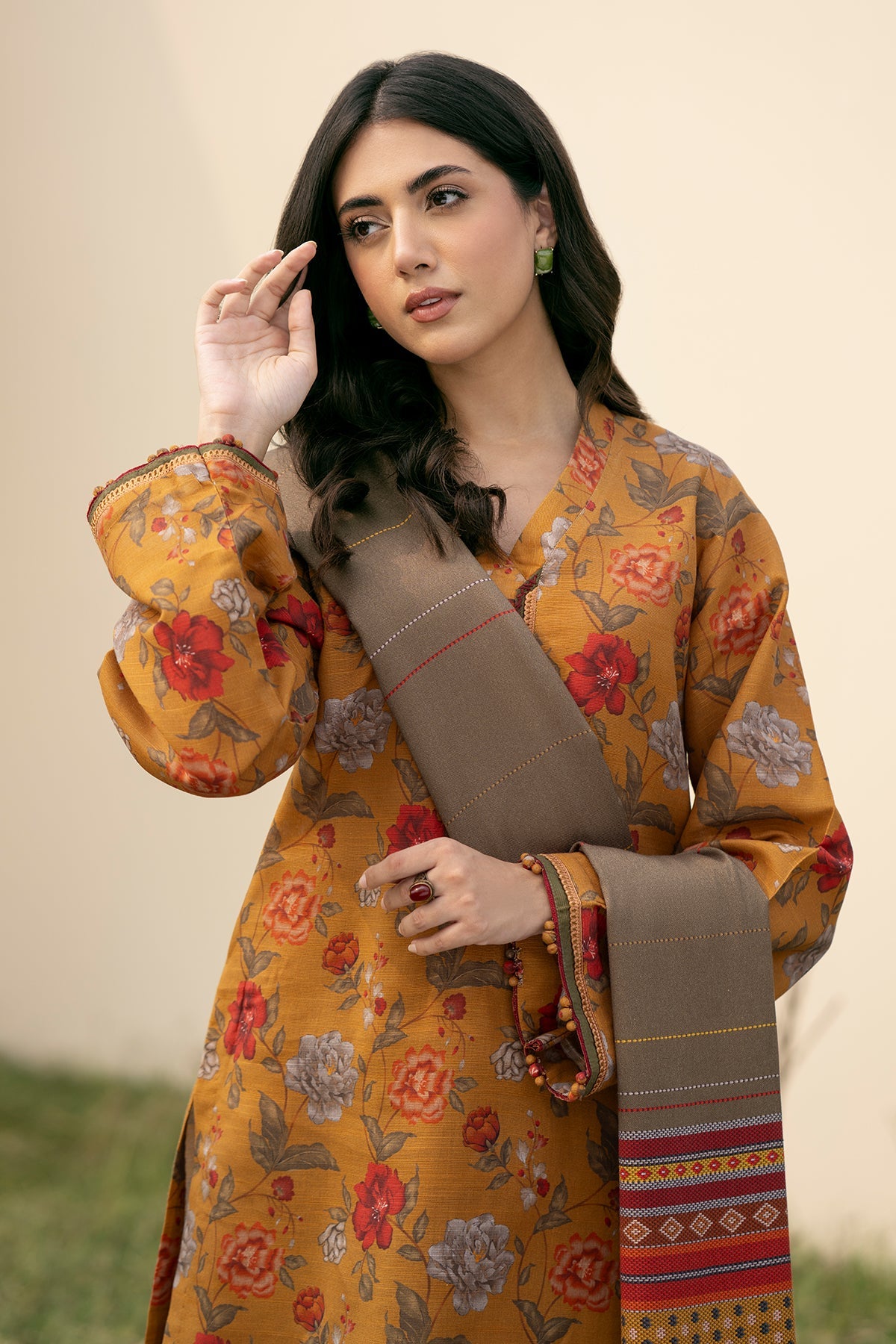 Baroque - DIGITAL PRINTED SLUB KHADDAR UF-491