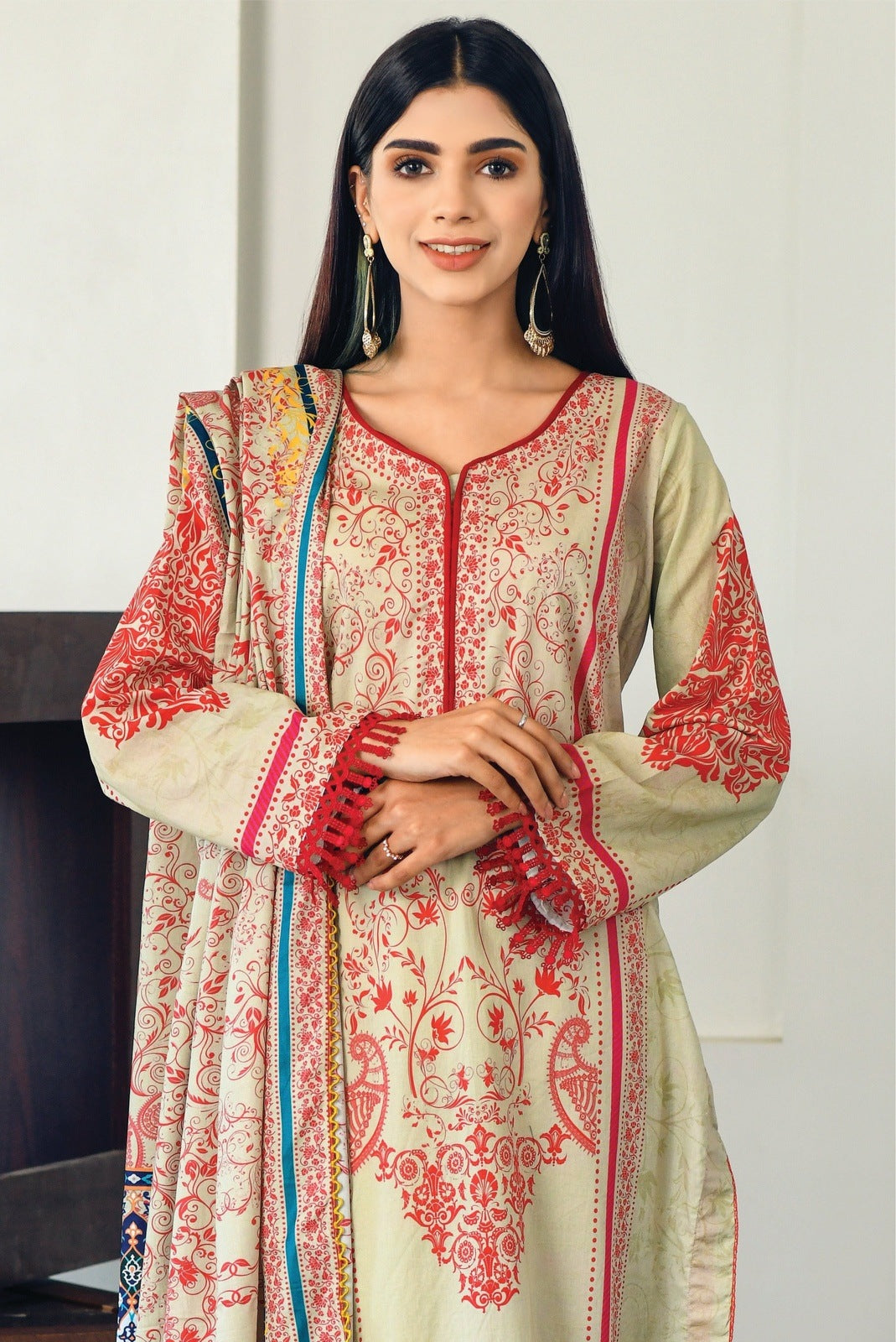 Bareeq Outfits - Pastel Green Printed Lawn -3 PCS