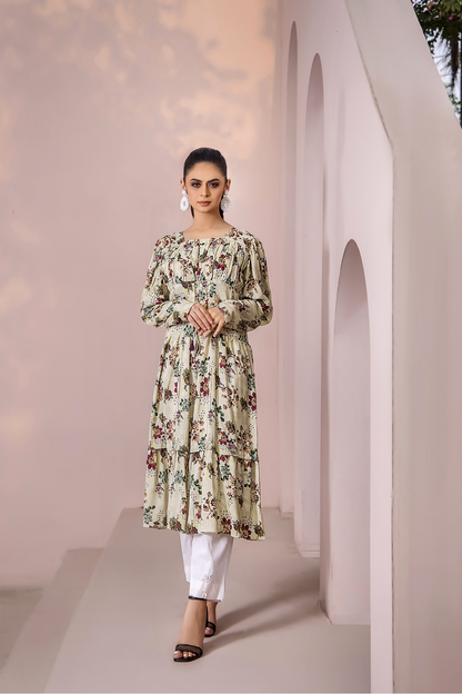 1PC Anarkali Digital Linen Kurti 79