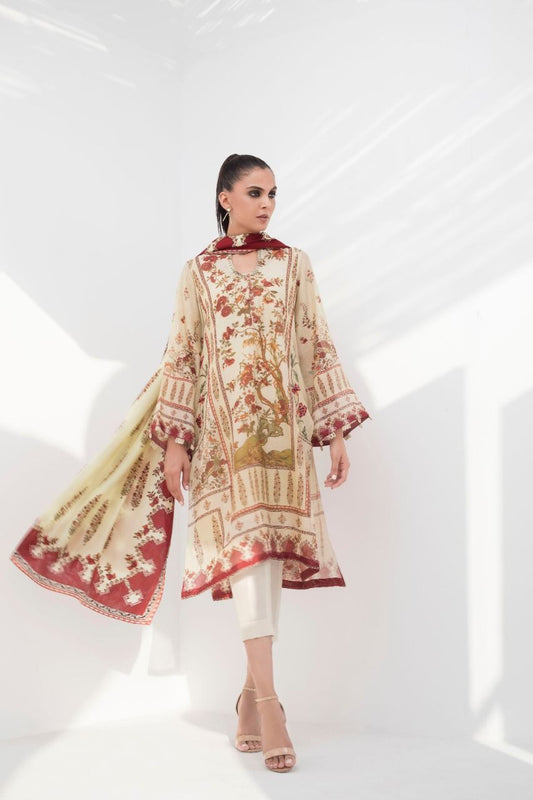 Cotton Net Printed Shirt And Trouser With Dupatta 1