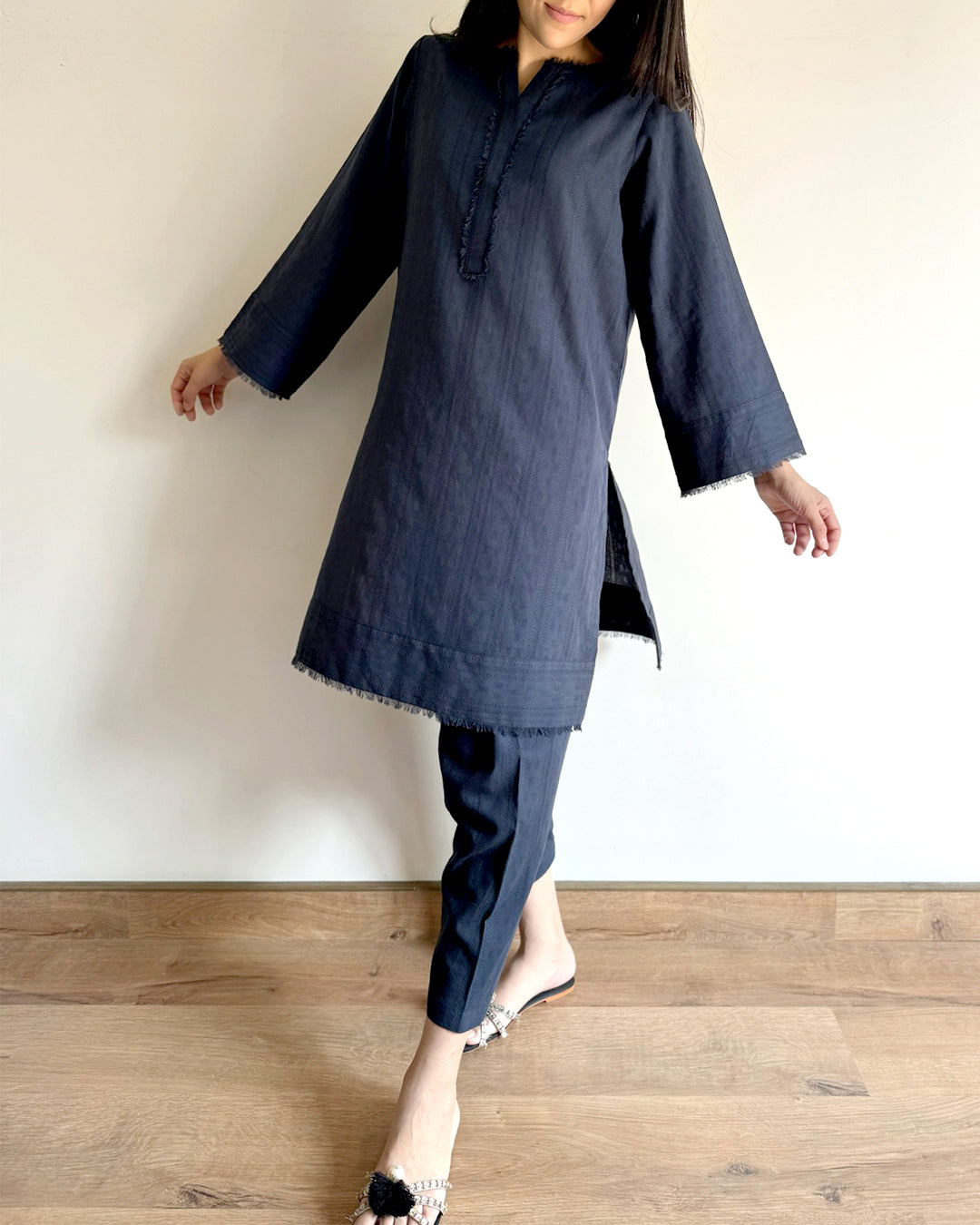 Ayesha Naveed - Navy Set