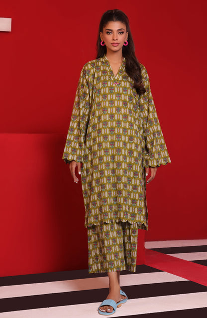 Orient - Stitched 2 Piece Printed Cambric Shirt and Cambric Pant