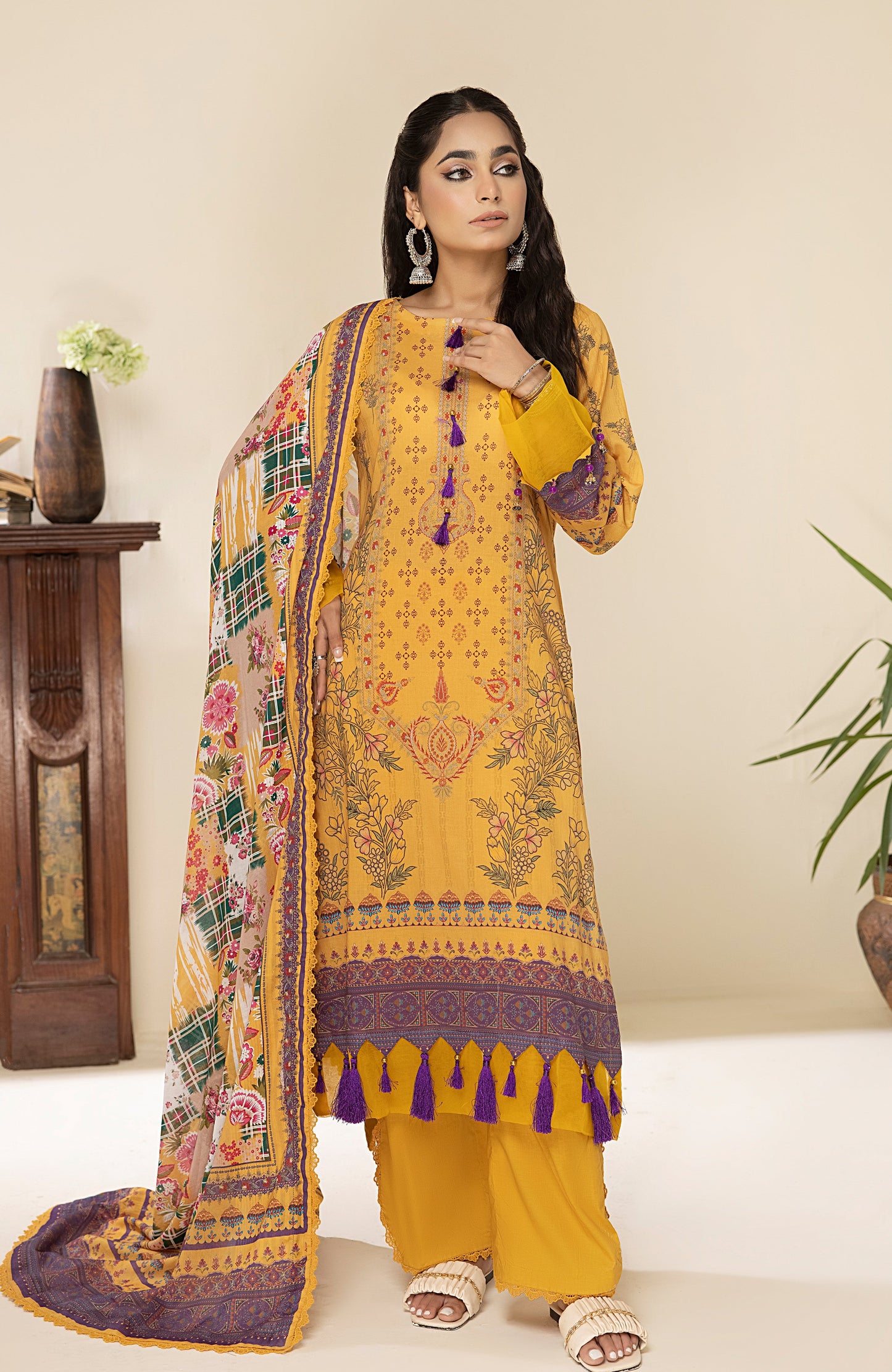 Alzohaib - 3-Piece Unstitched Digital Printed Lawn-CFD-23-06