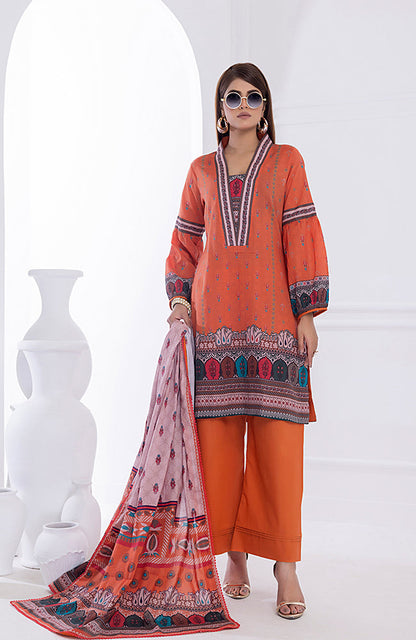 Alzohaib - 3 PIECE UNSTITCHED DIGITAL PRINTED LAWN-ADL-2-23-08