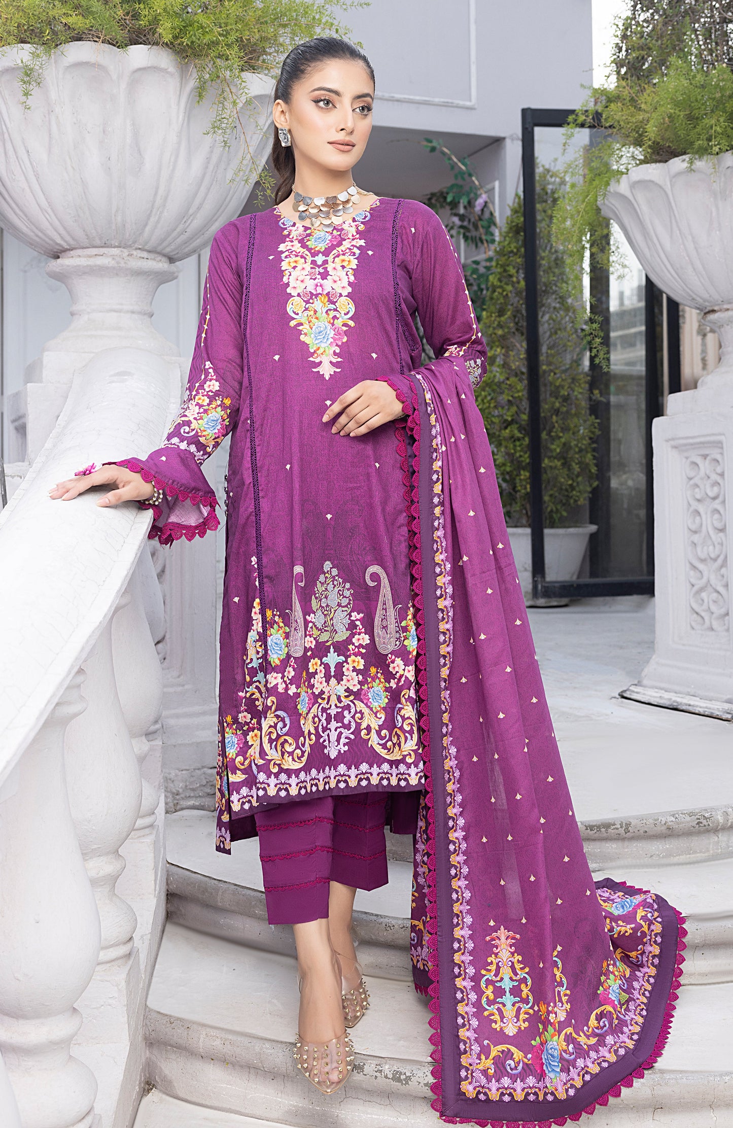 Alzohaib - 3 Piece Unstitched Printed Lawn-MDL-23-08