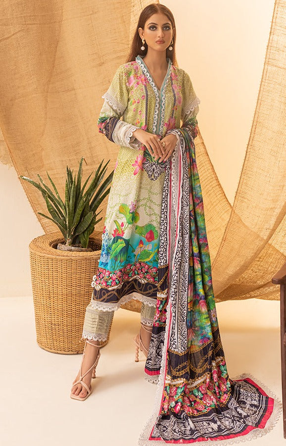 Alzohaib - 3-Piece Unstitched Digital Printed Striped Doria Lawn-CSD-23-08