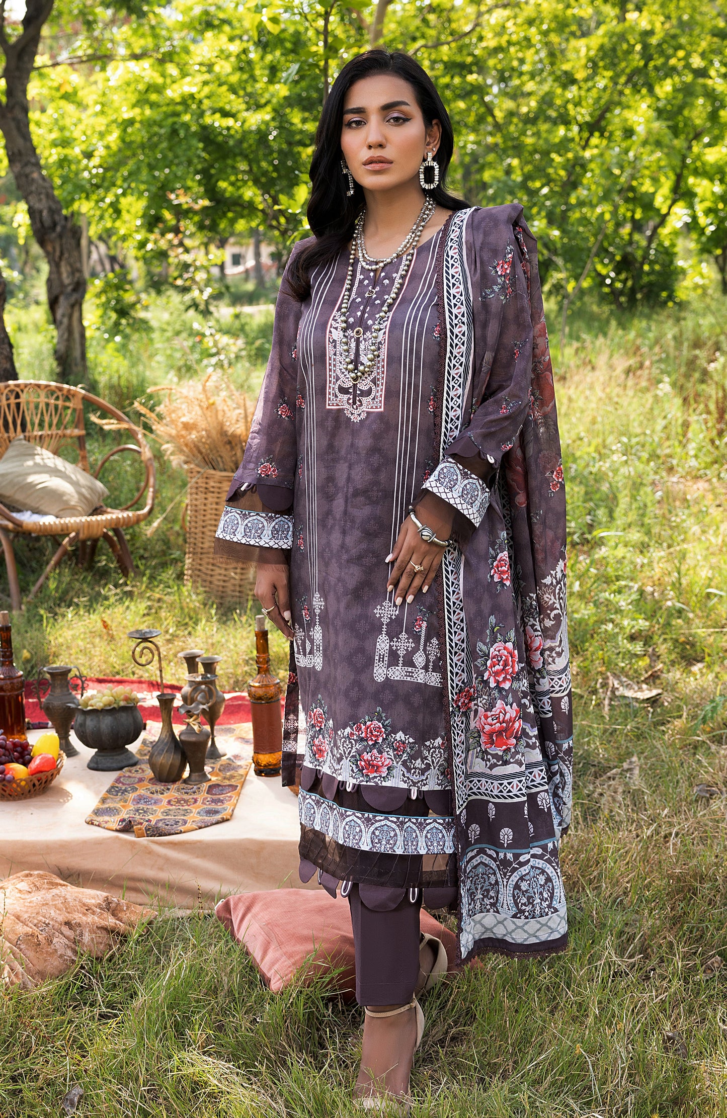 Alzohaib - 3 PIECE UNSTITCHED DIGITAL PRINTED LAWN-ADL-3-23-08