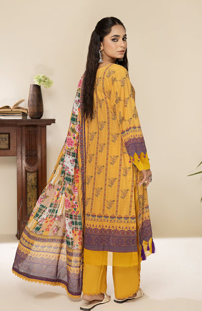 Alzohaib - 3-Piece Unstitched Digital Printed Lawn-CFD-23-06