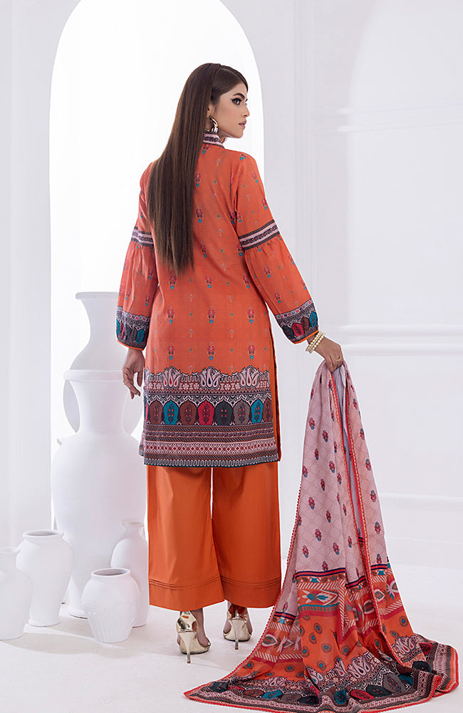 Alzohaib - 3 PIECE UNSTITCHED DIGITAL PRINTED LAWN-ADL-2-23-08